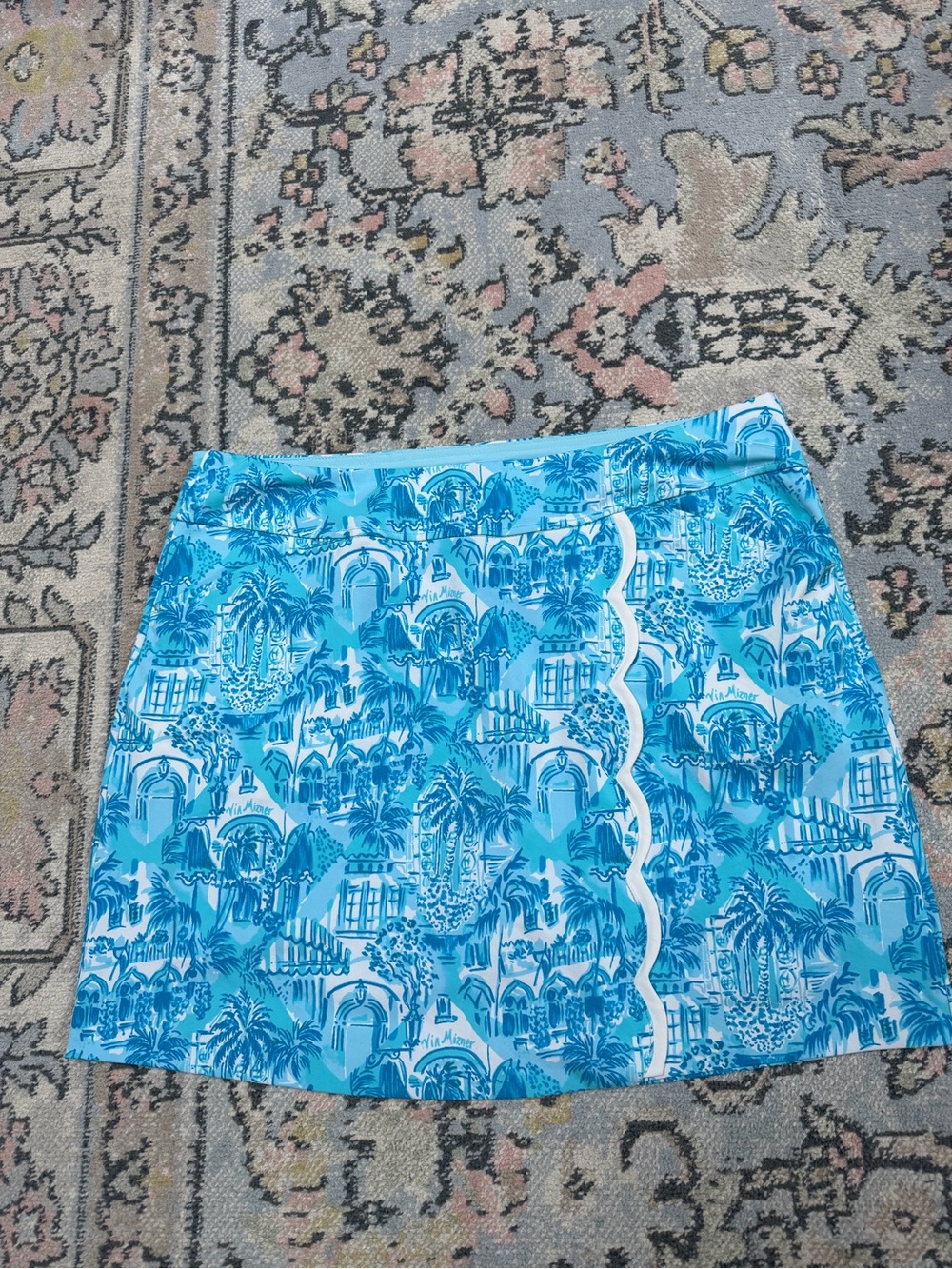 Lilly Pulitzer Light Blue Printed Skort